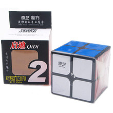 Qiyi 2x2 cubos mágicos profissional 2x2x2 5.1cm etiqueta velocidade torção quebra-cabeça brinquedos para o presente das crianças cubo 2024 - compre barato