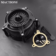 Motorcycle Turbine Spike Air Cleaner Intake Filter For Harley Touring Street Glide Road Glide Road King 2017-2018 Softail 2018 2024 - buy cheap