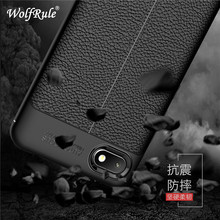 WolfRule Xiaomi Redmi 6A funda a prueba de golpes de cuero de lujo TPU funda trasera para teléfono Xiaomi Redmi 6a Fundas Redmi 6A 5,45" 2024 - compra barato