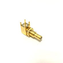 10 pcs Goldplated  SMB male nut bulkhead right angle PCB solder RF connector 2024 - buy cheap