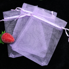 100Pcs Orchid Organza Bag 13x18cm Wedding Jewelry Cosmetics Gift Packaging Organza Pouch Nice Drawable Organza Gift Bags 2024 - buy cheap