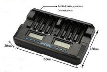 free ship 8 Bay Hi-tech AA AAA NiMH NiCD Fast Charger Smart Rechargable batteries Charger LCD Display 2024 - buy cheap