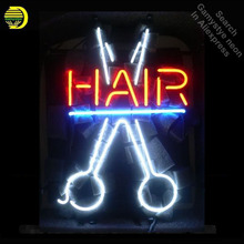 Placa de luz neon para corte de cabelo, para salão de beleza e barbearia, sinal comercial, luminária para artesanato, display de lâmpada, luz de neon, anime 2024 - compre barato