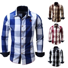 ZOGAA Men's Casual Yarn Dyed Plaid Cowboy Shirt Formal Thin Business Masculina Shirts Long Sleeve Classic Camisa Chemise Homme 2024 - buy cheap