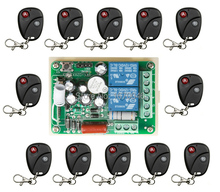 Sistema de controle remoto sem fio ac220v 2ch 2channe, controle remoto, 1 * receptor + 12 * transmissores para porta de garagem Sistema de controle remoto sem fio ac220v 2ch 2channe, controle remoto, 1 * receptor + 12 * transmissores para porta de garagem