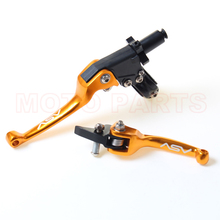 GOLD  ASV F3 Series 2ND Clutch and Brake foldable Levers refit accesories moto motard offroad XR EXC DRZ CRF SX TTR WR YZF 2024 - buy cheap