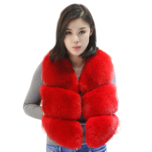 Mulheres Real Natural Fox Fur Vest Outono Inverno Senhoras 3 Tiras Colete Sem Mangas Casaco De Pele Genuína Feminino Colete De Pele Verdadeira colete 2024 - compre barato