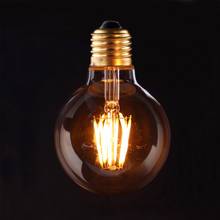 Vintage LED Long Filament Bulb,Gold Tint,Edison G80 Globe Style,6W 2200K,Retro Decorative Lamp,Dimmable 2024 - buy cheap