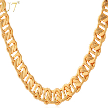 U7 Unique Necklace Trendy Gold/Silver Color Chain Necklaces Men Jewelry Wholesale N377 2024 - buy cheap