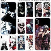 Hot Anime de Tóquio Ghoul Caso Moda Silicone Macio para Apple iPhone 11 XS Pro MAX XR X 7 8 Plus 6 6s Plus 5 5C 5S SE TPU Capa 2024 - compre barato