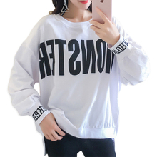 2020 Autumn Korean New Sweatshirt Women Thin Loose Large Size Hoodies Women Print Letters O-neck Pullover Women Tops Russian Hot 2024 - buy cheap