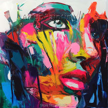 Palette knife painting portrait Palette knife Face Oil painting Impasto figure on canvas Hand painted Francoise Nielly 15-42 2024 - buy cheap