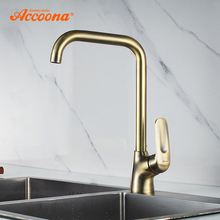 Accoona Antique Kitchen Faucet Brass Construction Water Tap Bar Sink Faucets Single Handle Cold Hot Water Mixer Tap Crane A4416C 2024 - buy cheap