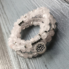 Новый браслет и ожерелье с розами в форме звезды Q-uartz для женщин, граненый браслет из натурального камня Q-uartz 108 2024 - купить недорого