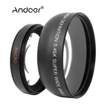 Широкоугольный объектив Andoer HD 52 мм 0.45x с макрообъективом для Canon Nikon Sony Pentax 52 мм DSLR камеры 2024 - купить недорого