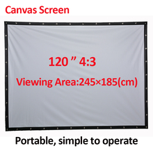 PHIKER Factory sales 120 inch 4:3 Projector HD Screen Portable Folded Front projection screen fabric eyelets without Frame Stand 2024 - buy cheap