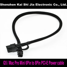 Black Sleeved Mini 6-Pin PCI-E to PCI-E 8-Pin PCI Express Power Cable for Mac-Pro G5 Video Card 2024 - buy cheap