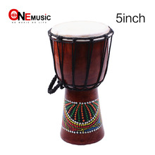 Djembe Drummer Percussion 5 inch Classic Painting Wooden African Style Hand Drum For Sale membranophone with pattern 2024 - buy cheap