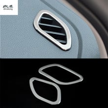 2PCS/Lot Car Stickers Stainless Steel High Position Air Conditioner Outlet Decoration Cover for 2011-2017 Volkswagen VW POLO 6R 2024 - buy cheap