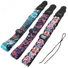 Adjustable Printing Guitar Strap with National Style Flowers Pattern 3 Colors Optional for Acoustic Electric Bass Guitar 2024 - buy cheap