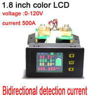 Voltímetro Digital lcd de 0-500a CC, amperímetro, temperatura, capacidad de energía, medidor de batería de voltaje de corriente bidireccional + derivación 2024 - compra barato