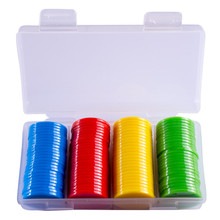 100Pcs 25mm Plastic Poker Chips Bingo Markers for Fun Family Club Carnival Bingo Board Game Supplies 9 Colors With Plastic Box 2024 - купить недорого