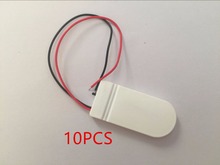 10Pcs/Lot Hold 2x CR2032 Button Coin Cell Battery Holder Case Storage white Box 6V Wire Lead ON/OFF Switch 2024 - buy cheap