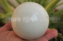 Soporte de bola curativo, esfera de cristal de cuarzo, Jade blanco Natural, 50MM, envío gratis, 0601 2024 - compra barato