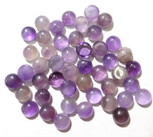 Piedras de cristal Natural para hacer joyas, amatistas redondas de 4mm, con forma de cabujón, sin agujero, venta al por mayor, 100 Uds. 2024 - compra barato