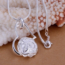 Pendant Necklaces Silver Plated Necklaces Silver Trendy Jewelry Necklaces Rose Jewelry Wholesale Free Shipping gfrf LP123 2024 - buy cheap