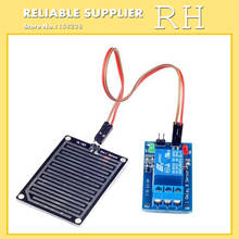1 channel relay module  12V raindrop controller module  With relays Leaf surface humidity  Water-free switch 2024 - buy cheap