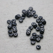 100PCS Boutique Wholesale Black Beeswaxes Separate Beads Fittings For Accessory DIY Machining Parts 6mm Girl Components Findings 2024 - buy cheap