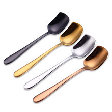 Stainless Steel Spoon With Long Handle Ice Cream Spoon Coffee Spoon Tea Home Kitchen Tableware Spoons Size 13.6CM 2024 - buy cheap