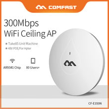 Comfast 300 Мбит/с беспроводной Потолочный AP Wifi маршрутизатор 2,4G для большой области Wifi покрытие точка доступа AP расширитель маршрутизатор CF-E350N 2024 - купить недорого