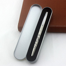 Jinhao shine caneta fonte de aço platinado, de metal prateado, fina, com capuz, escola, escritório, papelaria, canetas de tinta para escrita 2024 - compre barato