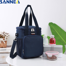 SANNE 9L New Fashion Design Lunch Bag Frosted Fabric Portable Multifunction Lunch Bag Thermal Food Insulated Cooler Lunch Box 2024 - buy cheap