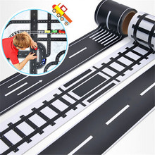 Cintas Washi de ancho para carretera de ferrocarril, cintas de papel decorativas creativas para carretera de tráfico, pegatinas para Scrapbooking, 1 unidad 2024 - compra barato