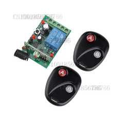 DC24V 1CH 2 Transmissor 1 Receptor do Sistema de Controle de Acesso Interruptor de Controle Remoto Código de Aprendizagem Do Sistema Travado A ON OFF B