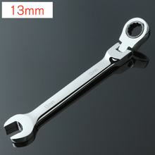 1pcs Ratchet Flexible Head 13mm End And Ring Combination Ratchet Handle Spanner Wrench Set Bike Torque Open End Wrench Torque 2024 - buy cheap