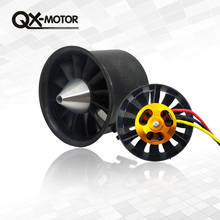 QX-ventilador de conductos electrónicos, Motor de 70mm, 12 cuchillas EDF con Motor sin escobillas 2827 KV2600 y 80A esc para Dron de control remoto en miniatura 2024 - compra barato
