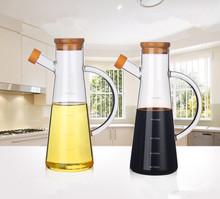 1PC New 500ml Glass Olive Oil Vinegar Pot Dispenser Bottles Vinegar Can Cruet Storage With Handle & Lid Oil Bottle JO 1089 2024 - buy cheap