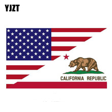 YJZT 16.2CM*9.6CM California America Flag Decal Motorcycle Car Sticker Accessories 6-1137 2024 - buy cheap