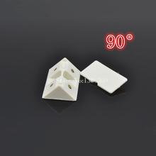 Frete grátis 40 peças branco plástico ângulo reto canto atadura 90 graus suporte de canto cp501 2024 - compre barato