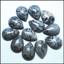 10pcs natural gem stone cabochons teardrops shape size 18x25mm carzy agatee new jasperr stone cabs loose beads 2024 - buy cheap