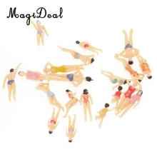 MagiDeal 20Pcs 1/50 Scale Painted Model Beach Standing Seated People Figures for Sea Building Models Layout Room Desk Decor Toy 2024 - buy cheap
