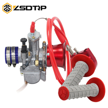 Zsdtrp-carburador para motocicleta pwk, conjunto com 21, 24, 26, 28, 30, 32 e 34mm, manopla, adaptador de borracha, scooter, atv 2024 - compre barato