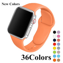 Banda Para O Relógio Maçã Série 4 3 2 38 MM 42 MM Silicone Macio Respirável Cinta Substituição Esporte Laço para iwatch série 4 40 MM 44 MM 2024 - compre barato