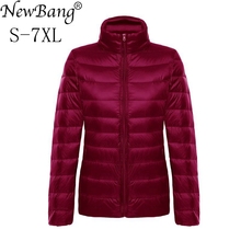 NewBang Brand 5xl 6xl 7XL Women Ultra Light Down Jacket Feather Jacket Plus Women's Overcoat Lightweight Windbreaker Coats 2024 - buy cheap