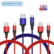 NTONPOWER-Cable USB tipo C de carga rápida para teléfono móvil, Cable para Samsung Galaxy Plug S10, S9, S8, xiaomi mi9, Redmi note 7 2024 - compra barato