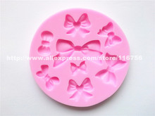 Molde de silicona en forma de Bowknot envío gratis Decoración de Pastel Fondant pastel 3D molde de silicona de grado alimenticio 089 2024 - compra barato